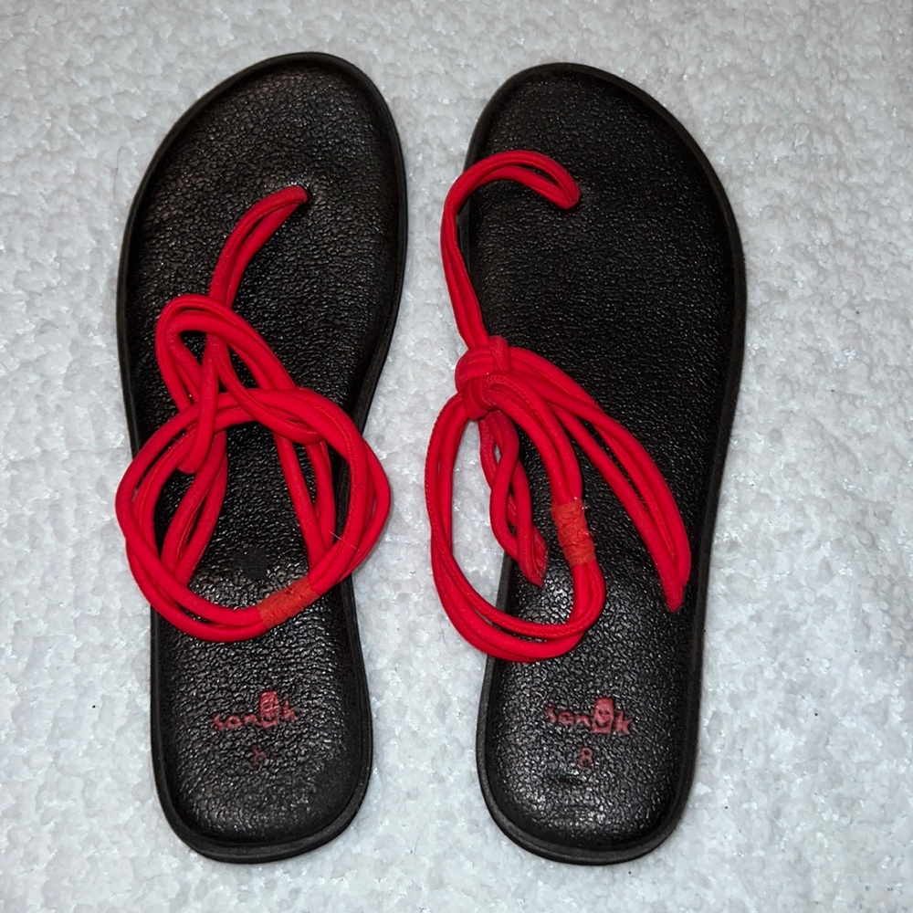 Red Sanuk Sandals